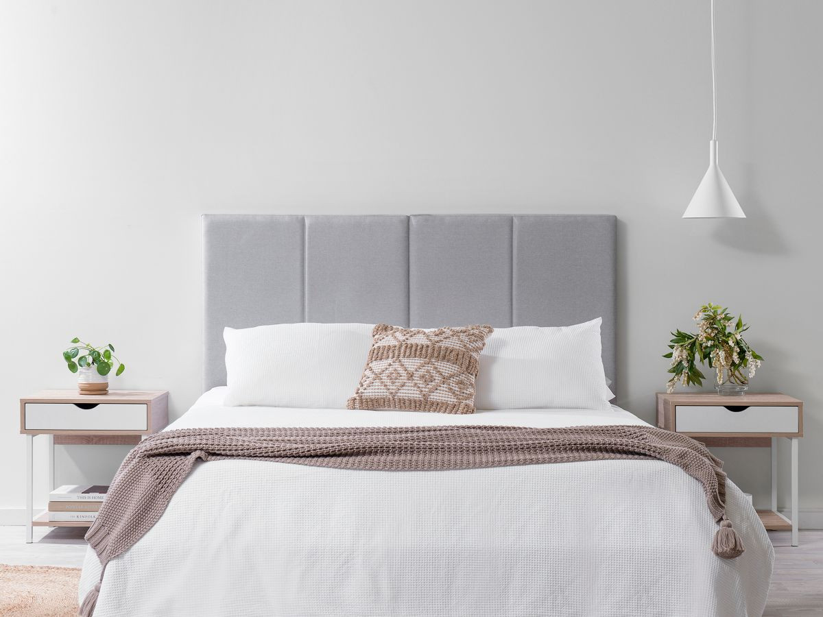 Regent Super King Bedhead Light Grey Bedroom Furniture