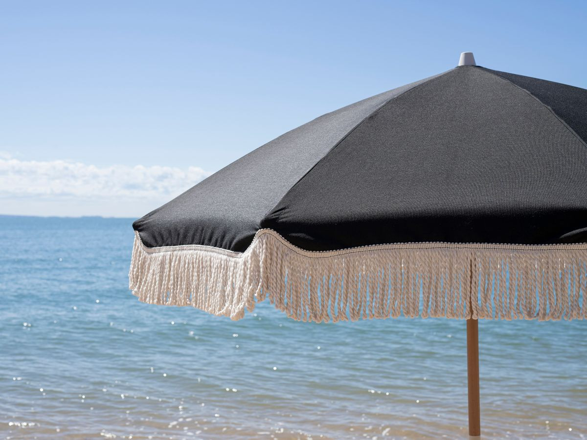Mocka Classic Black Beach Umbrella Outdoor Furniture