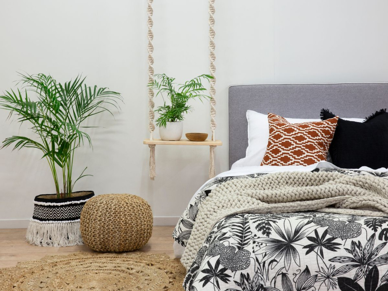 Macrame Hanging Shelf Home Decor Storage Mocka Nz