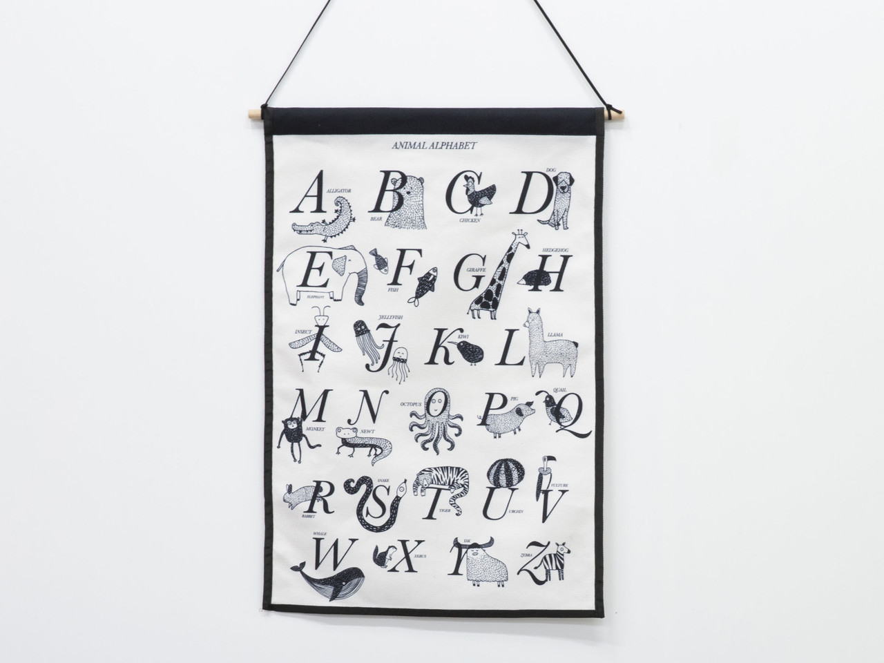 animal alphabet wall art