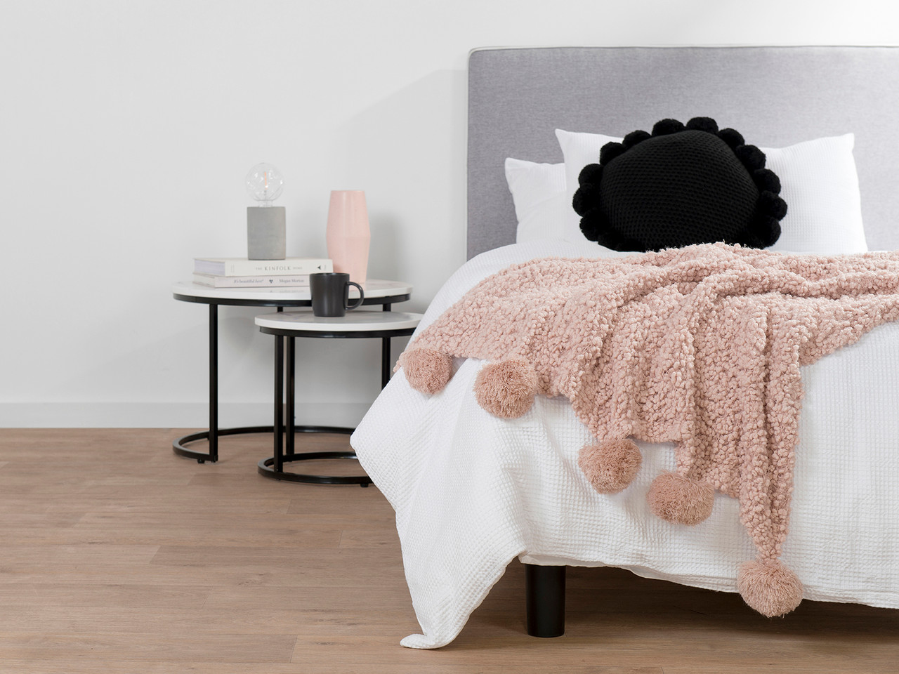 Pom Pom Throw Pink Living Room Decor Mocka Nz