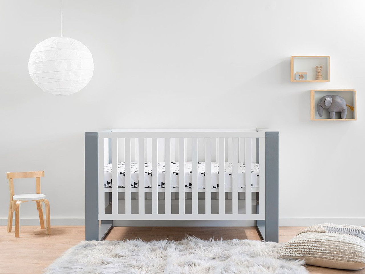 Baby deals grey cot