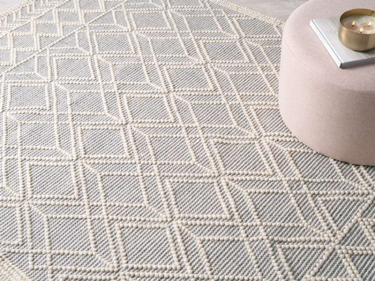 Greta Floor Rug - Natural/Grey - Large