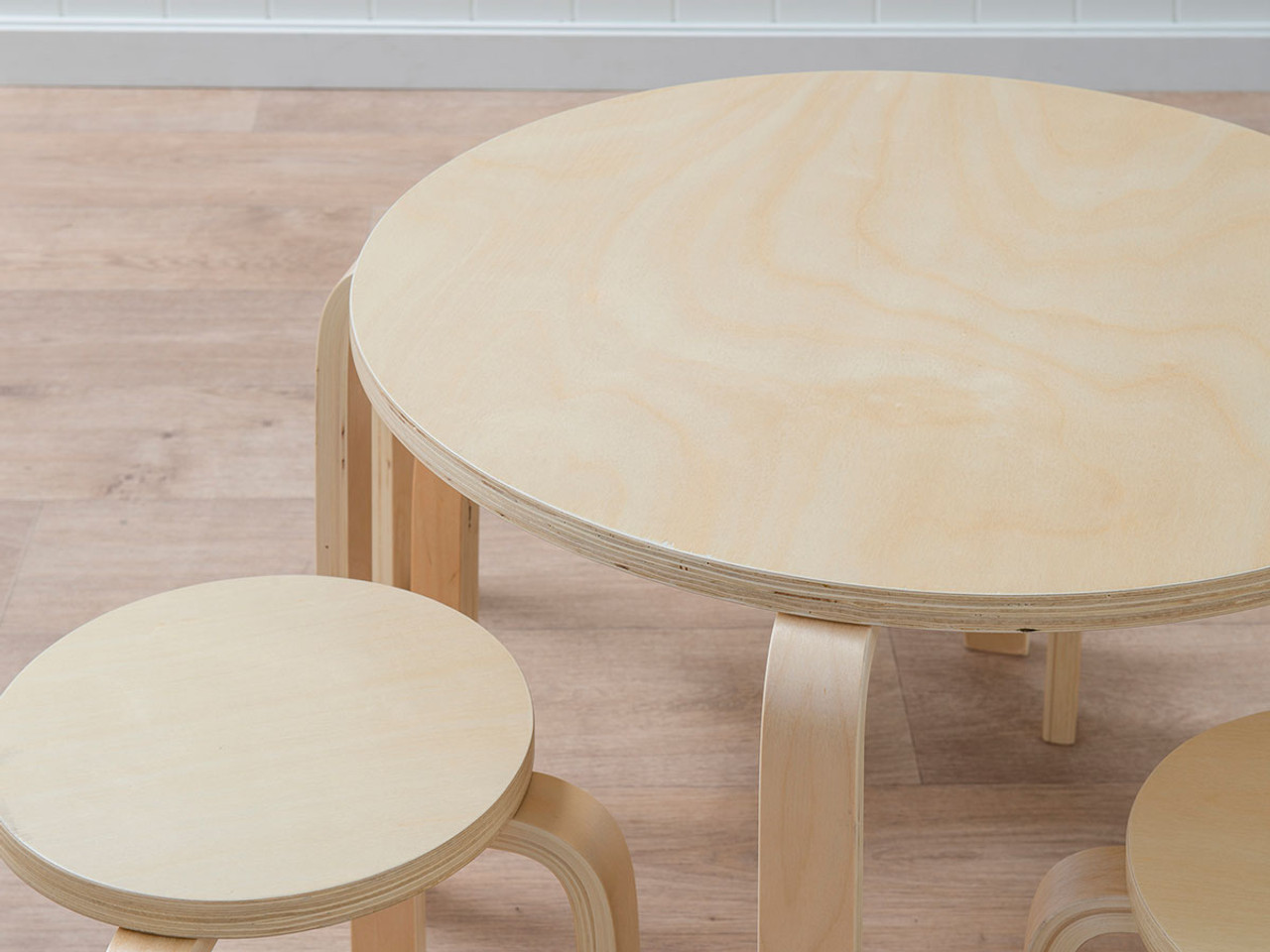 hudson kids table and stools  natural stools