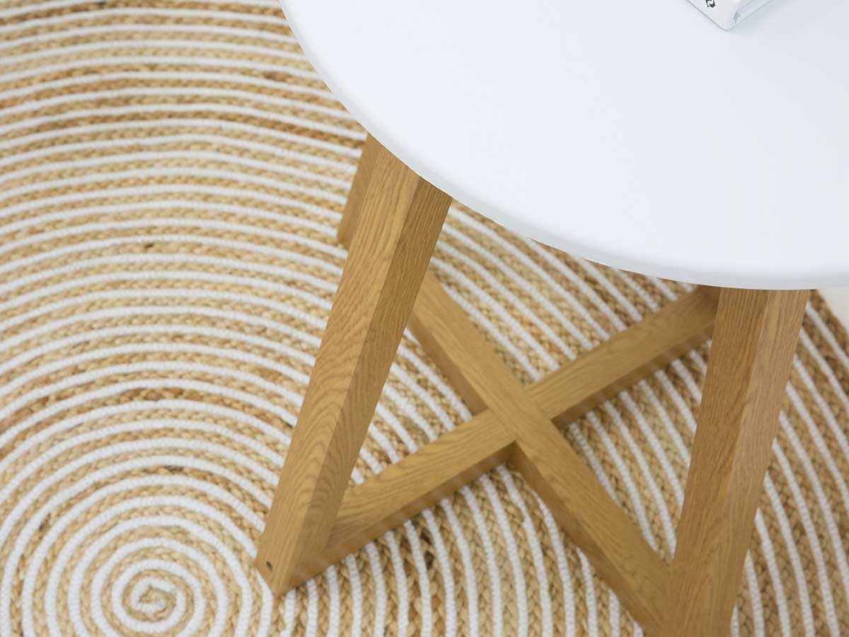 Avalon Side Table White / Natural Living Furniture