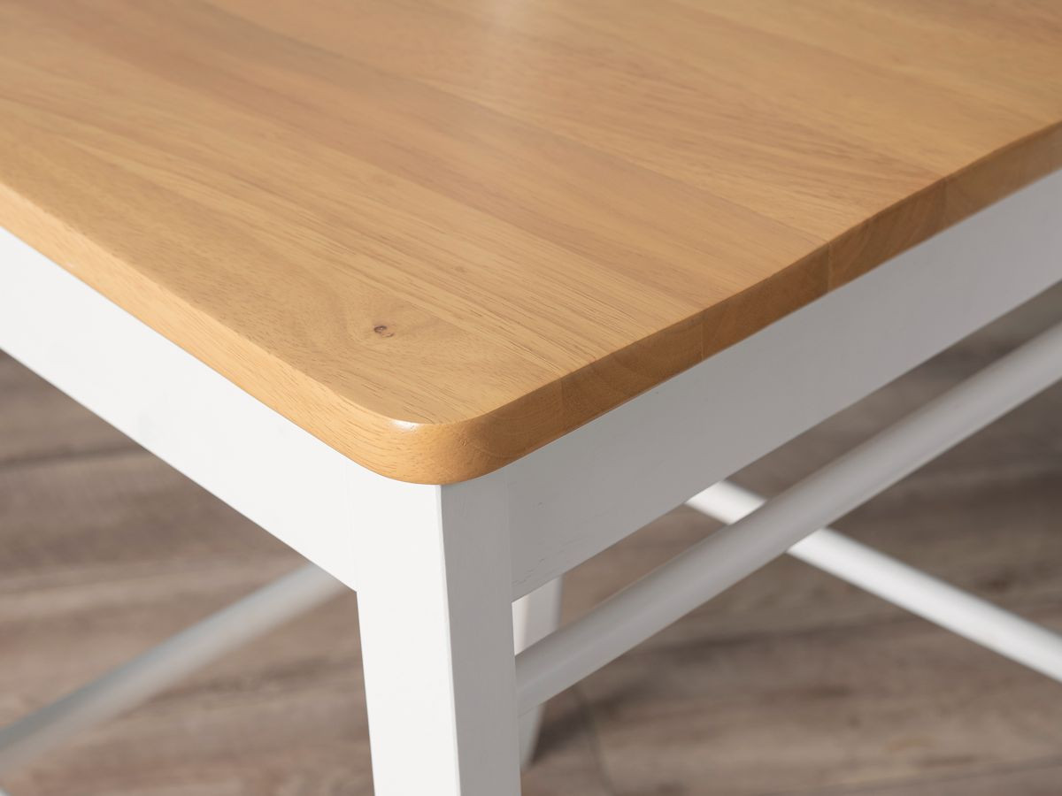 Hamptons Bar Stool White/Natural Home Furniture Mocka NZ