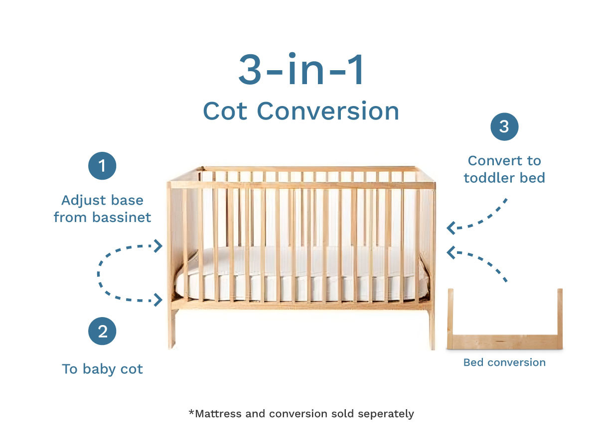 Aspiring Cot In Natural Baby Cots Online At Mocka