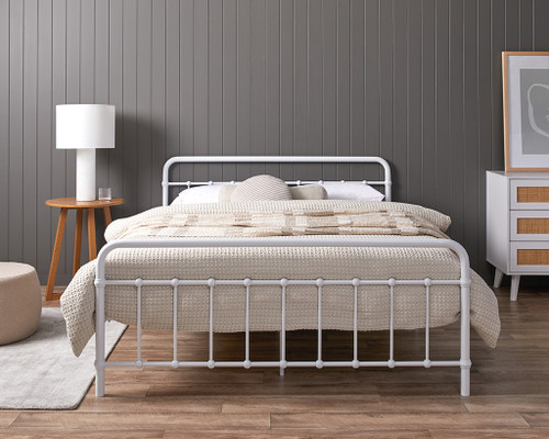 Sonata Bed Queen Bed - White