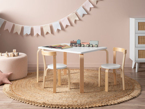 Hudson Kids Rectangular Table - White/Natural
