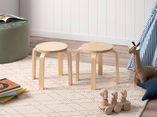 Hudson Kids Stool - Set of 2 - Natural