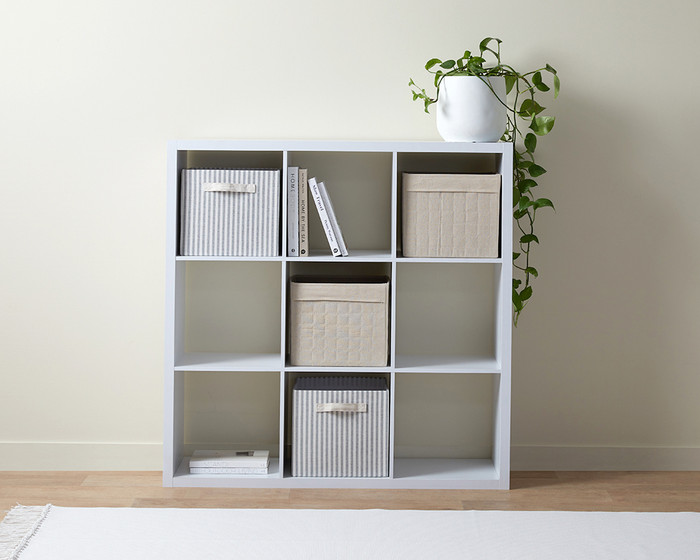 Soft White 9-Cube Storage Organizer