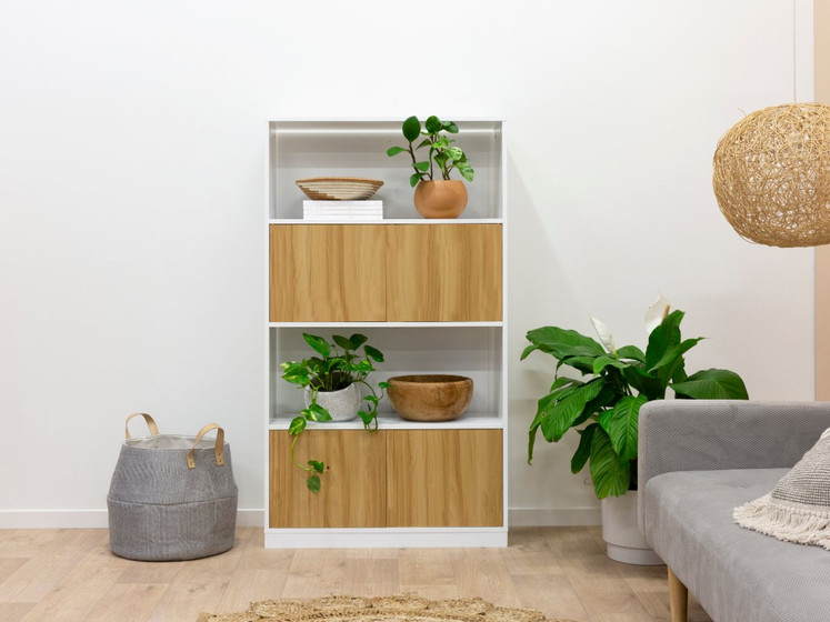Mocka Essentials Large Bookcase - Natural