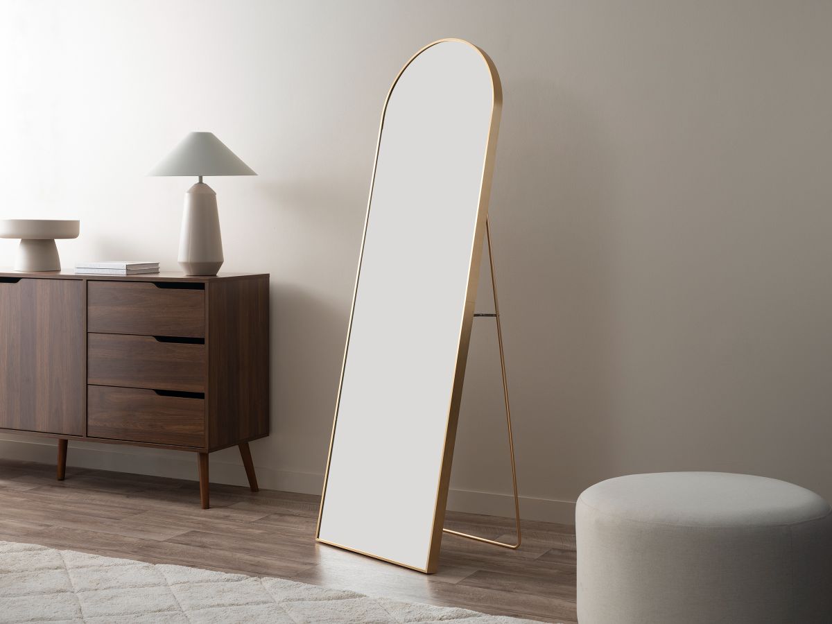 Jackson Metal Full Length Freestanding Mirror Gold Decor Mocka NZ