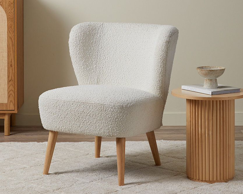 Boucle Occasional Chair, Home Furniture