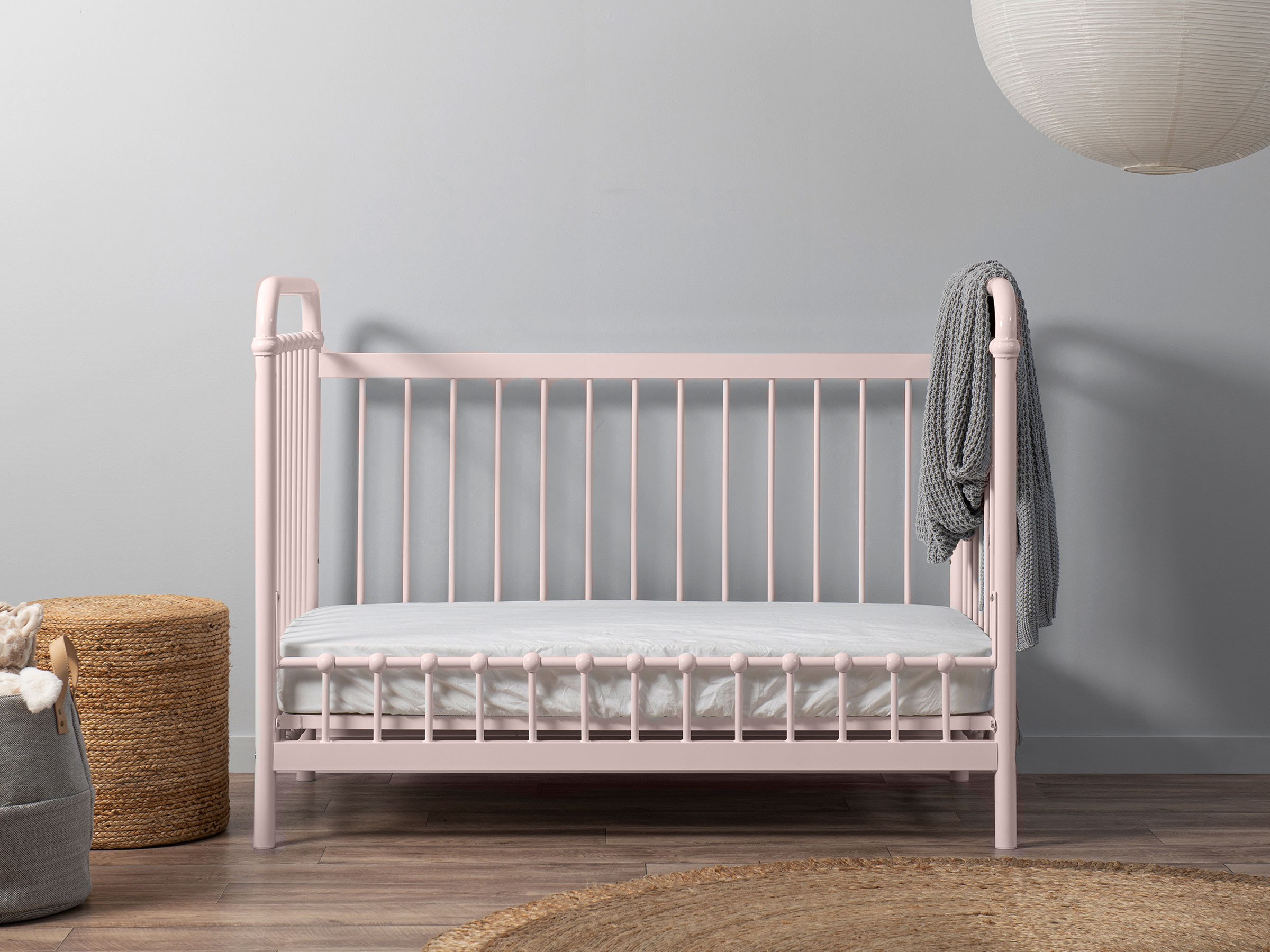 Sonata Cot Toddler Bed Conversion Pink Mocka NZ