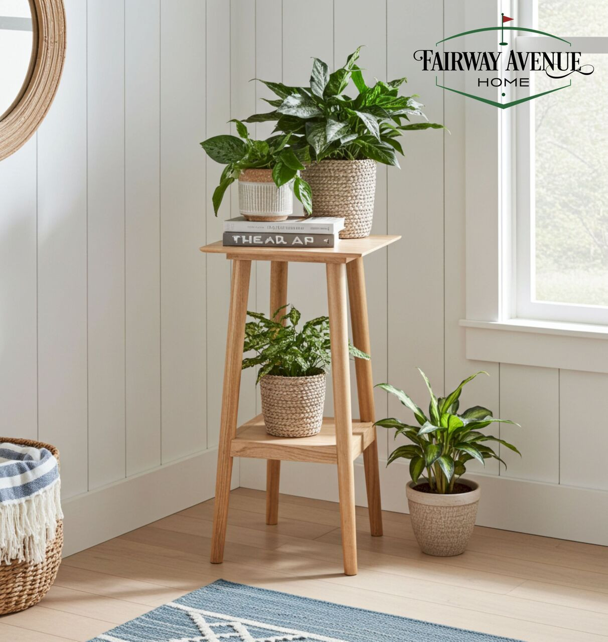 Acacia Plant Stand | Natural