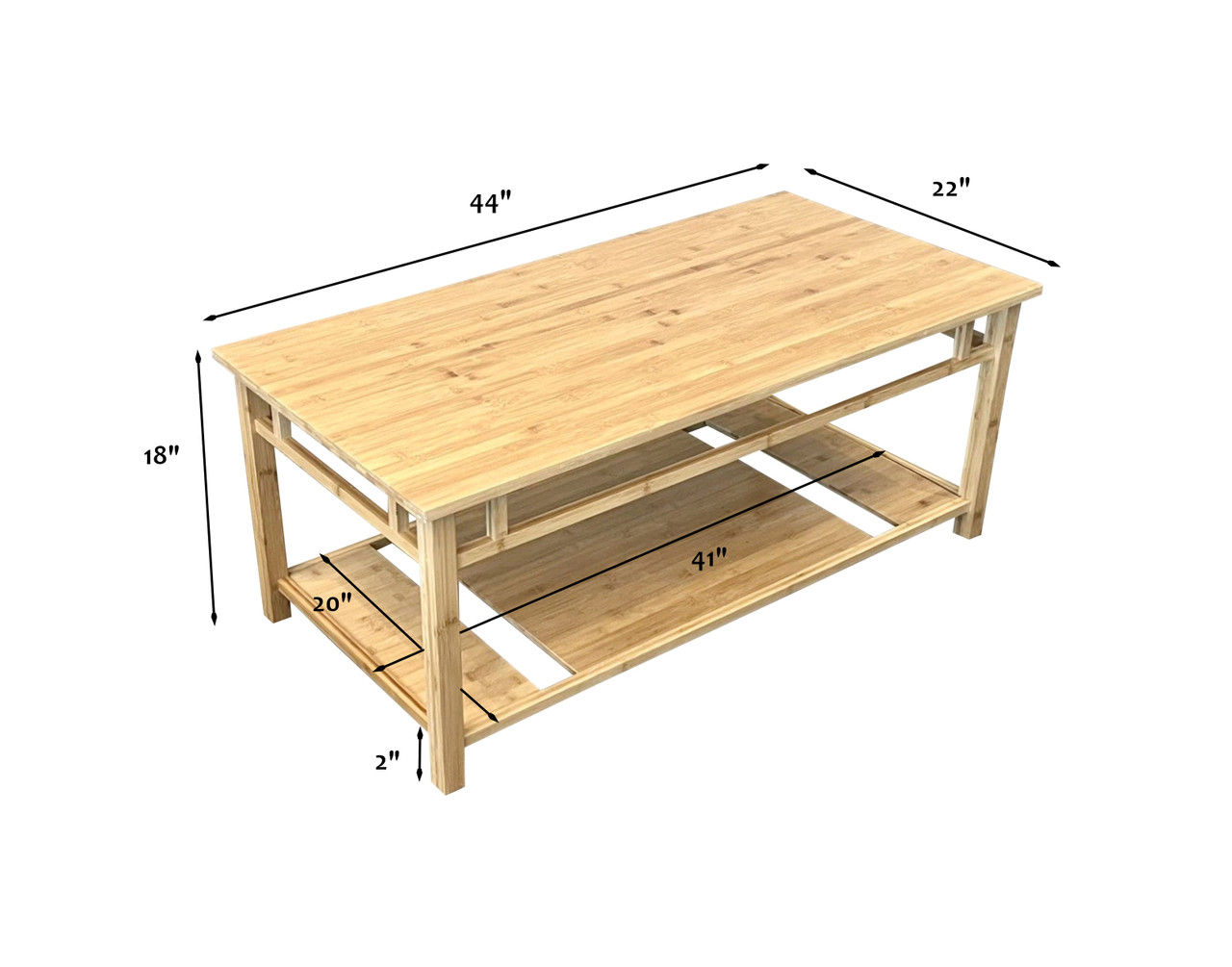 Fairway Avenue Home Bamboo Zen Coffee Table - Thumbnail 4