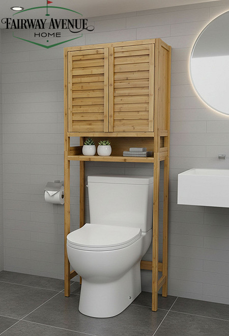 Freestanding Bamboo Over-the-Toilet Space Saver | Natural
