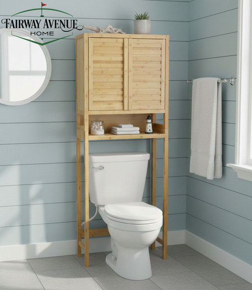 Freestanding Bamboo Over-the-Toilet Space Saver | Natural | CAEBA0021NL