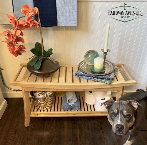 Bamboo 39" Premier Spa Bench | Natural | CAEFA0246NL