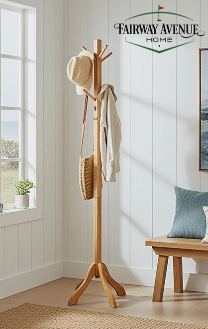 Acacia Hall Tree Coat Rack | Natural | VTTFA0029NL