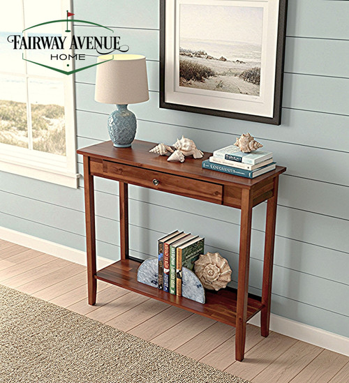 Acacia Console Table with Shelf | Mahogany | VTTFA0071DM