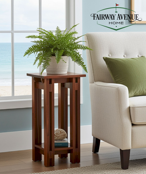 Acacia Architectural Plant Stand | Mahogany