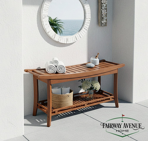Bamboo 39" Premier Spa Bench | Caramel