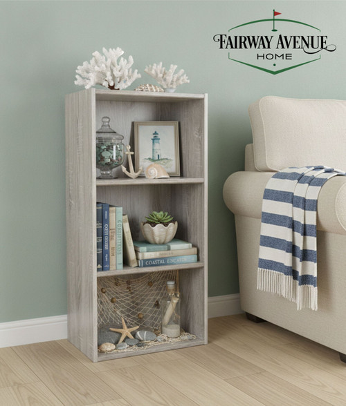 4 Tier 34"x 16" Bookcase | Driftwood | MCBOFK023DW