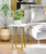 Square Bamboo Tall Plant Table | White
