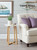 Square Bamboo Tall Plant Table | White