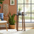 Square Bamboo Tall Plant Table | Black