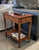 Bamboo Recliner Table with Drawer | Mahogany