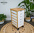 6-Drawer Bamboo Rolling Cart | White | CBBFO0003WT