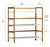 3-Tier Stackable Bamboo Bookshelf | White | CBBFT0011WT
