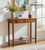 Acacia Console Table with Shelf | Mahogany