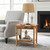 Acacia End Table with Drawer | Natural