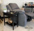 Acacia Recliner Table with Drawer | Black