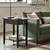Acacia Recliner Table with Drawer | Black