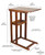 Acacia C-Table with Tray | Mahogany | VTTFA0051DM