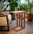Acacia C-Table with Tray | Mahogany | VTTFA0051DM