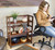 Acacia  3 Tier Folding Bookcase | Mahogany | VTTOF0135DM