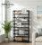 Acacia  5 Tier Folding Bookcase | Black