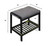 Bamboo Upholstered 19" Bench | Black | CAEFA0322BK