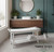 Bamboo 39" Premier Spa Bench | White | CAEFA0289WT