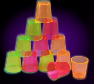 2 oz Plastic Shot Glasses , neon color shot glasses