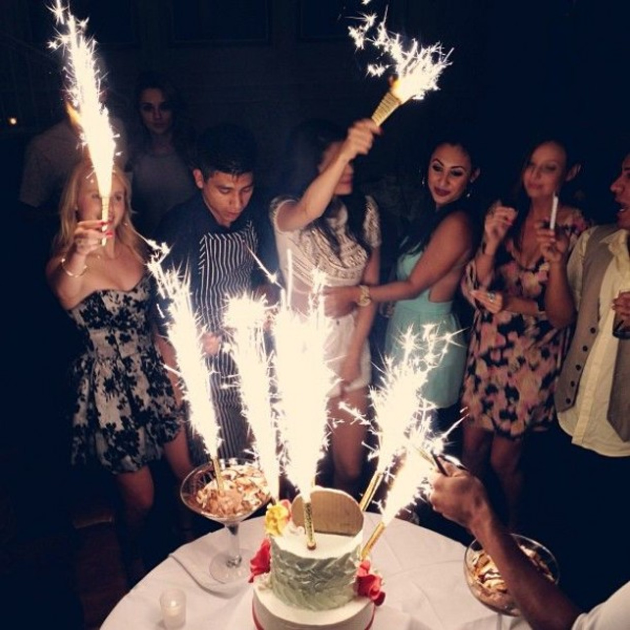 Champagne bottle sparklers, birthday cake candle, sparklers for bottles