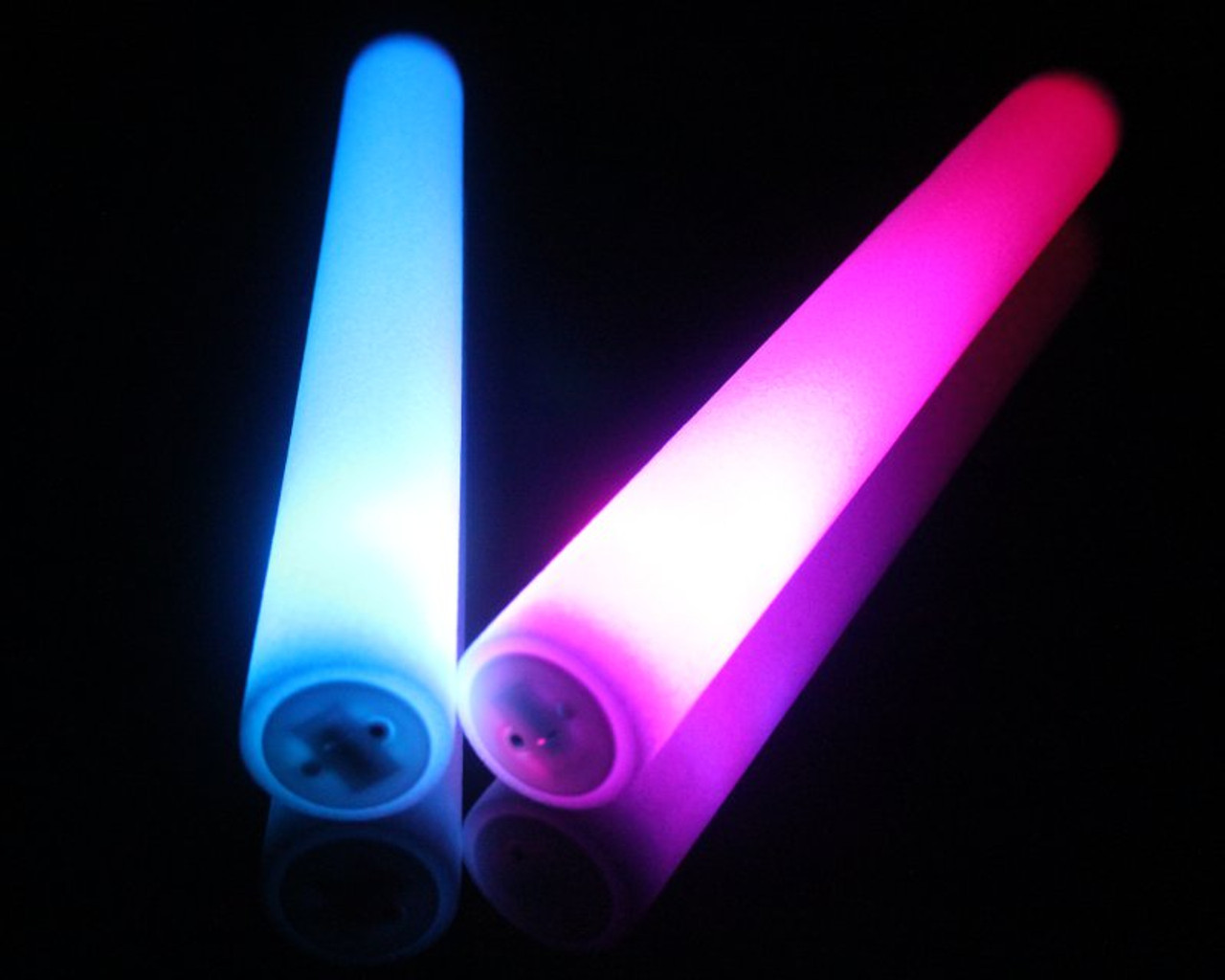 50Pcs Foam Glow Sticks Bulk Party Pack, 16''Big Led Light Up Foam Sticks  with 3 Flashing Effect, Glow in The Dark Party Supplies Favors for Wedding