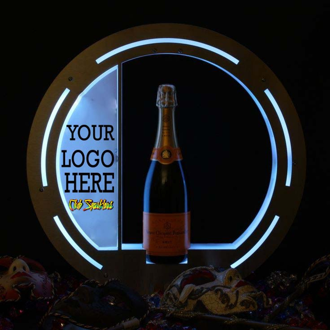 Ace of spade LED Custom Logo Presenter Bottle(led champagne carrier)