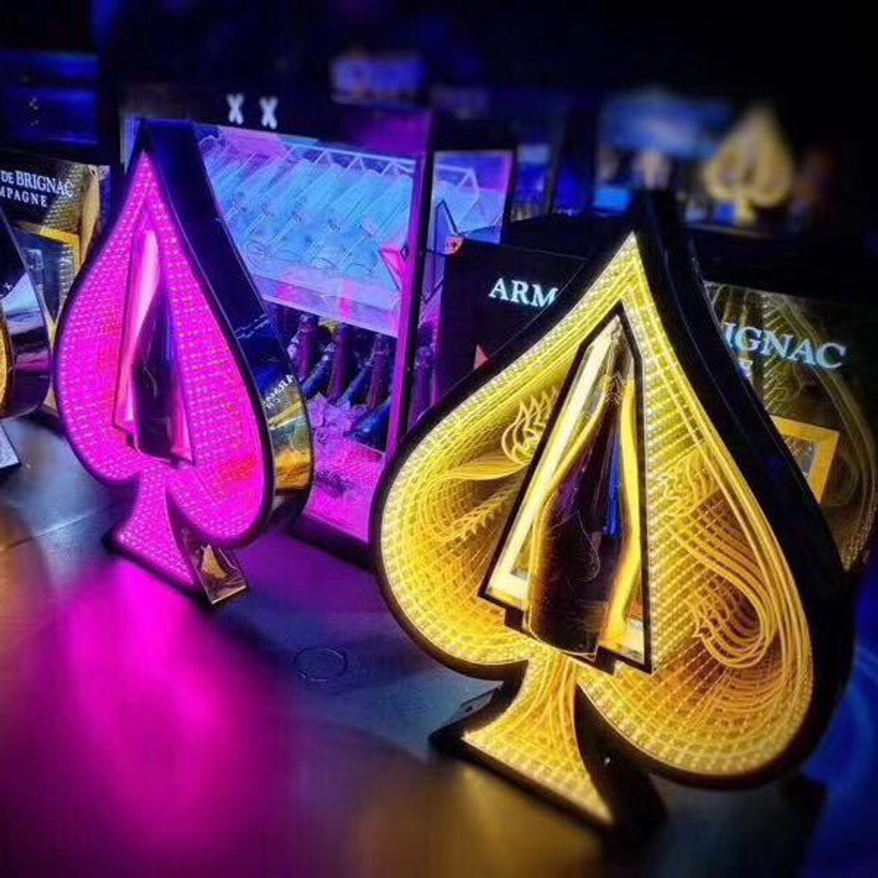 Ace of spade LED Custom Logo Presenter Bottle(led champagne carrier)